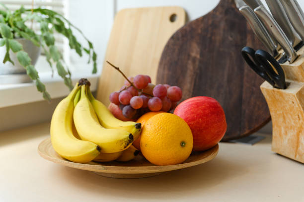 istock A plate of fruit on the kitchen table. 2158733914