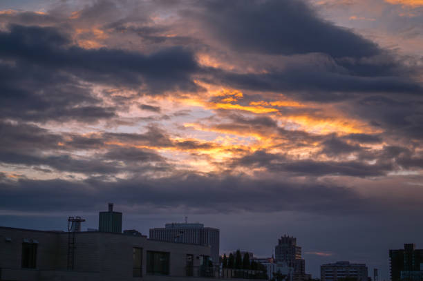 istock Dramatic moody cloudscape sky at sunset in downtown Ottawa, Ontario, Canada 2158737800