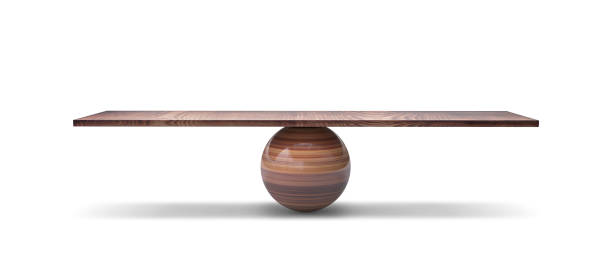 istock Globe Seesaw 3d png. balancing on seesaw 3d render. 3d illustration 2158738210
