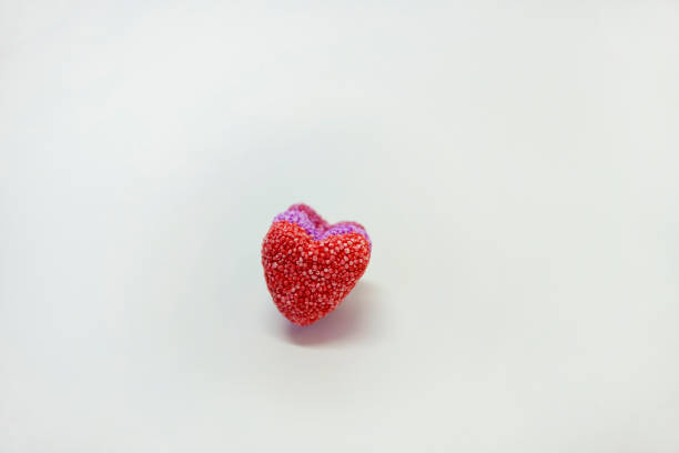 Bubbly heart in red and purple colors