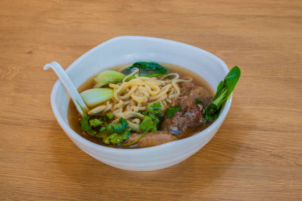 istock Noodle soup in a Chinese restaurant 2158750126