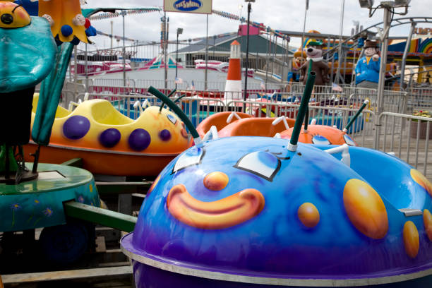 Seaside Heights, NJ, USA – September 17, 2011: Amusement park ride for children’s on the Casino Pier in Seaside Heights.