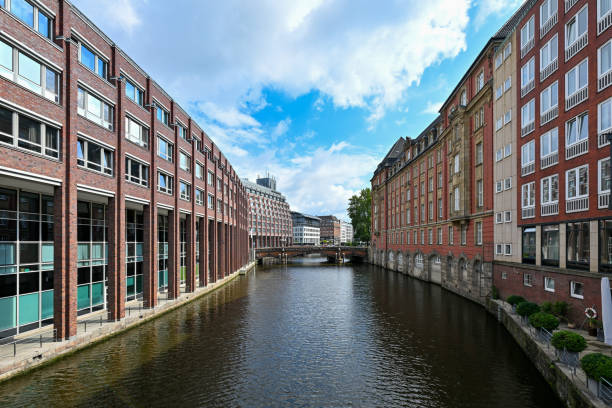 Alsterfleet Canal at Speicherstadt warehouse district - Hamburg, Germany