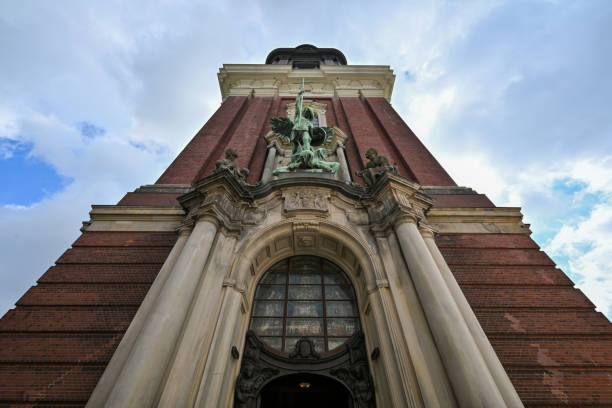 St. Michael Church is the most famous lutheran church in the Hamburg city, Germany