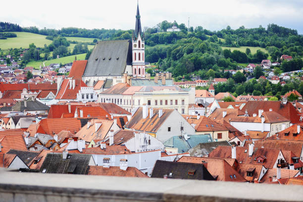 View on red roof of Cesky Krumlov