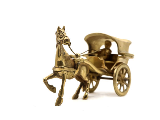istock antique model of a horse-drawn carriage 2158772325