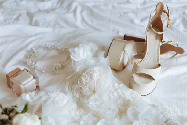 Bridal flower and bridal shoes