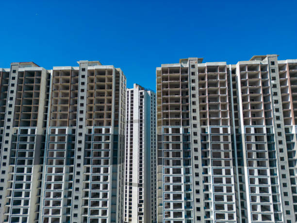 Unfinished New Concrete Buildings Under Construction