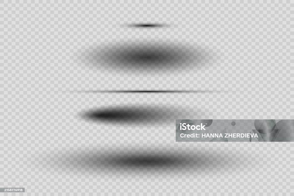 Random Shadow Set Of Shadow And Light Realistic Shadow Pack Stock Illustration ...