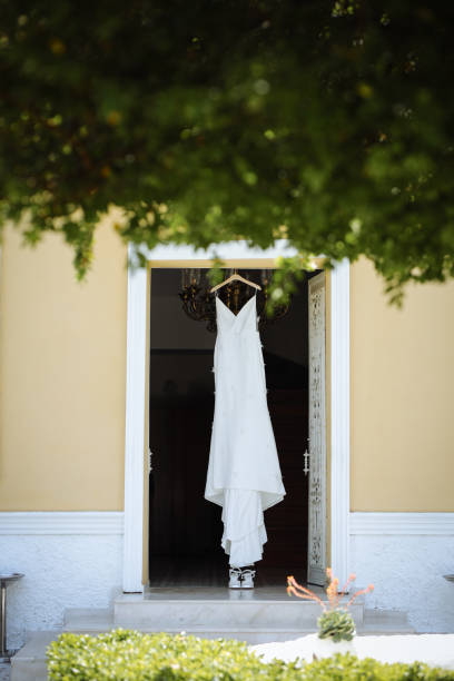 istock Bridal flower and bridal shoes 2158785485