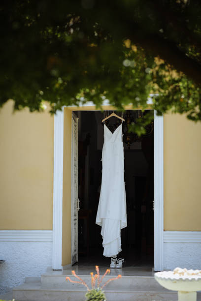 istock Bridal flower and bridal shoes 2158785540