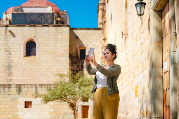 istock Young Latina exploring Santo Domingo Temple 2158791131