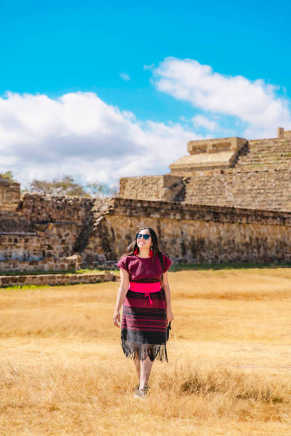 istock Latina Woman Walking at Monte Alban 2158791269