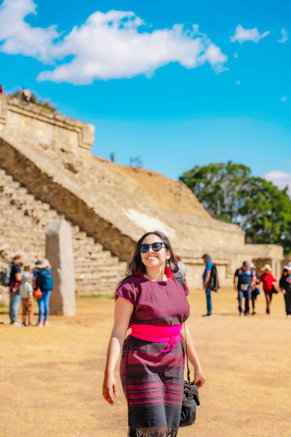 istock Latina Woman Exploring Monte Alban Ruins 2158791272