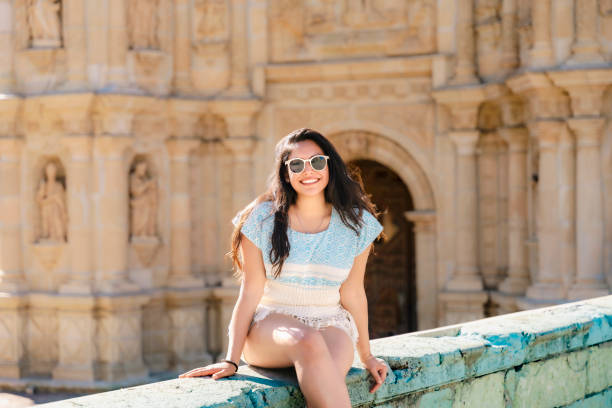 istock Woman Sitting at Historic Site 2158791916