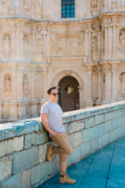 istock Man Posing by Historic Church in Oaxaca Center 2158791931