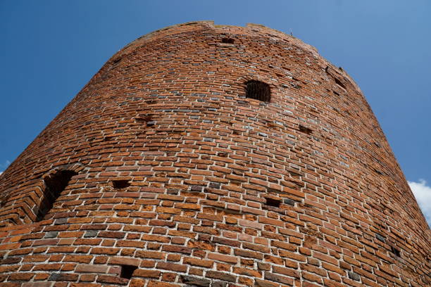 Ciechanow, Poland - June 8th, 2024 - Round tower at Castle of the Masovian Dukes