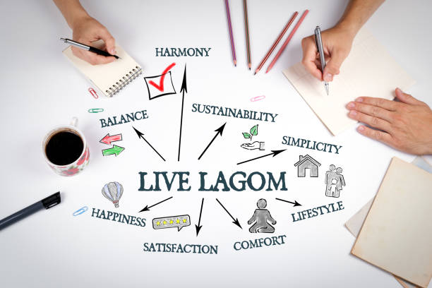 istock Live Lagom Concept. The meeting at the white office table 2158794120
