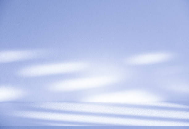 istock Wall interior background, studio, and backdrops show products. with shadow from window color white and blue light. background for text insertion and presentation of product 2158803456