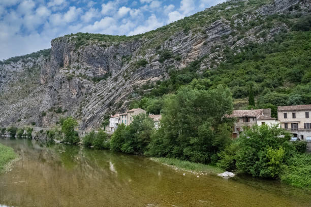 istock Anduze, houses on the river 2158803556
