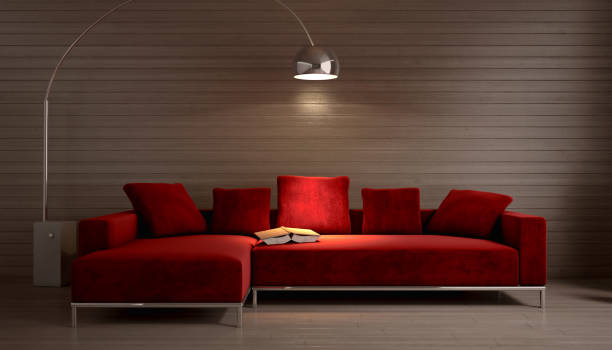 brown sofa isolated on white background