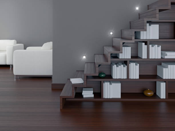 istock Large luxury modern bright interiors Living room mockup illustration 3D rendering image 2158805747