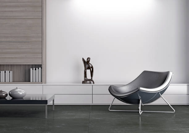 istock Large luxury modern bright interiors Living room mockup illustration 3D rendering image 2158805934