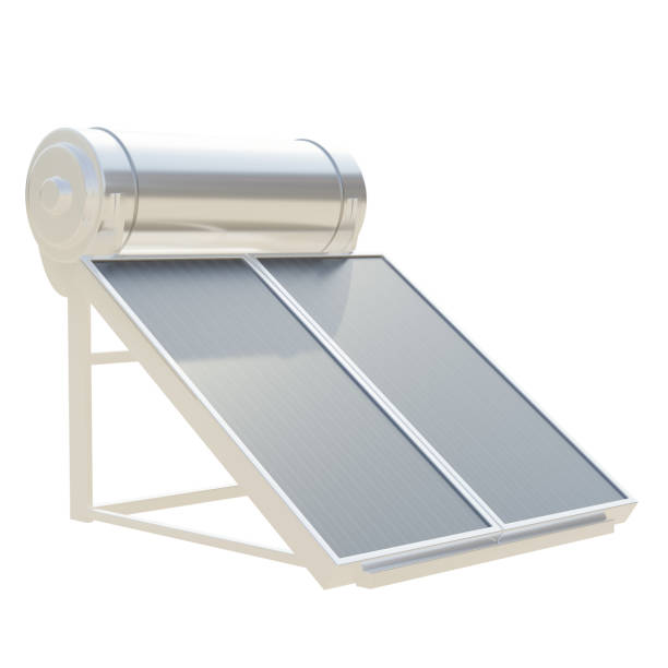 an electric boiler is installed on the wall, heating of a private house. copy space.