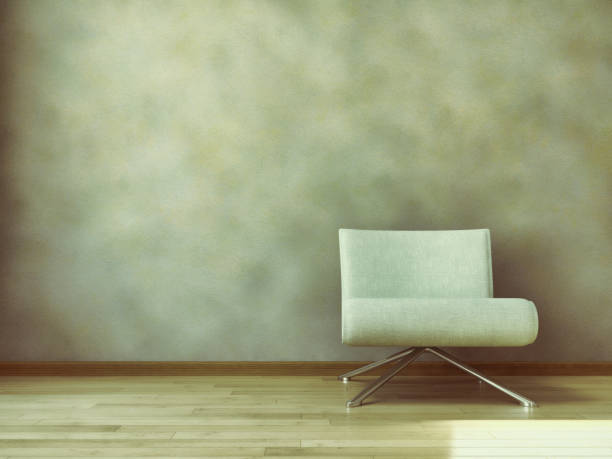 Large luxury modern bright interiors Living room mockup illustration 3D rendering image