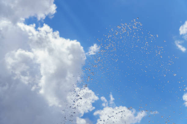 Beautiful blue sky and splash