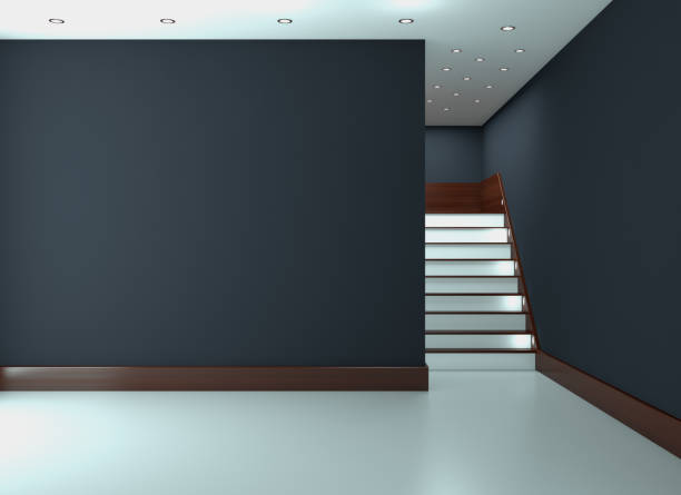istock Large luxury modern bright interiors Living room mockup illustration 3D rendering image 2158806763