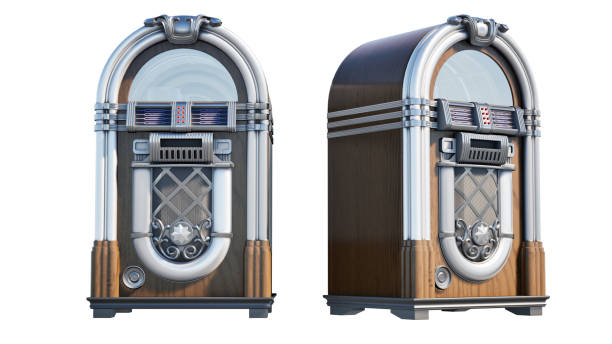 old radio music box  , clipping path