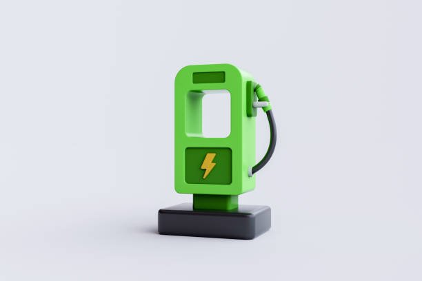 istock 3d rendering of car charging. 2158818370