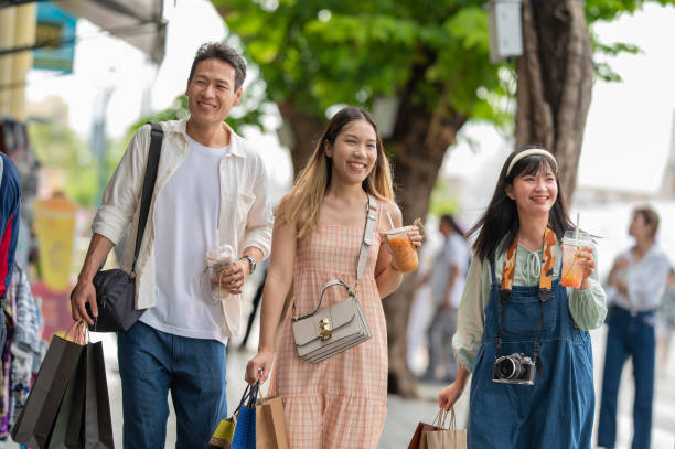 istock Asian Local best friend enjoy drink shopping weekend activity 2158818530