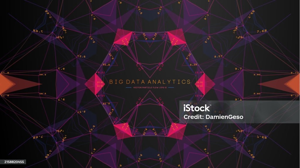 Big Data Analytics Concept With Geometric Patterns Stock Illustration ...