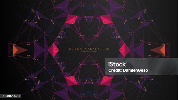 Big Data Analytics Concept With Geometric Patterns Stock Illustration ...