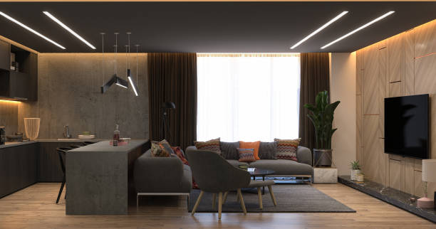 istock Choosing Colors for Your Modern kitchen Furniture Background 2158823995