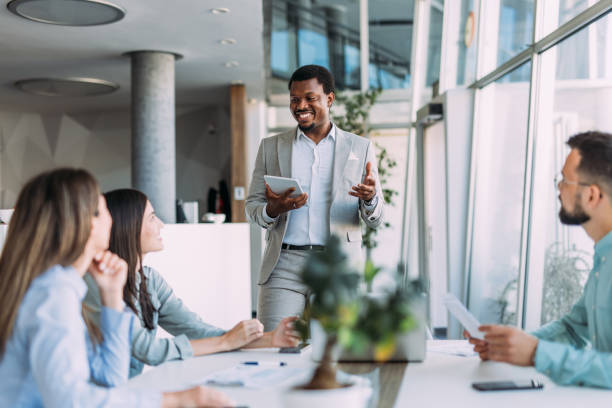 istock Team of professionals during a meeting. 2158825704