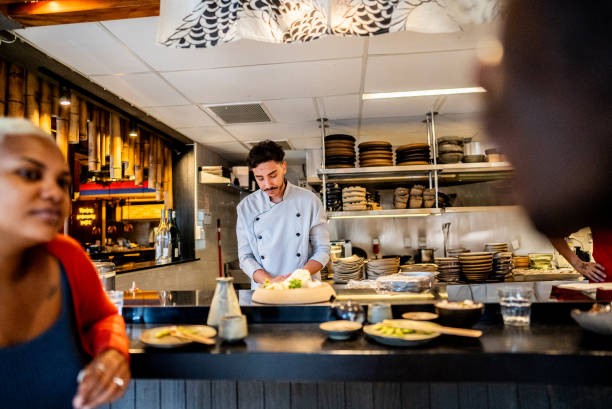 istock Chef cooking on a japanese restaurant 2158831355