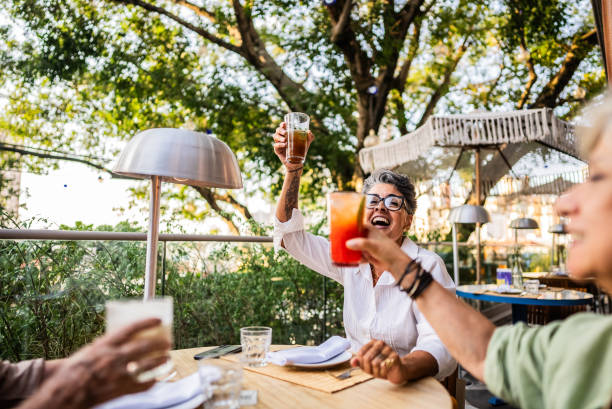 istock Female friends toasting at bar or restaurant 2158835012