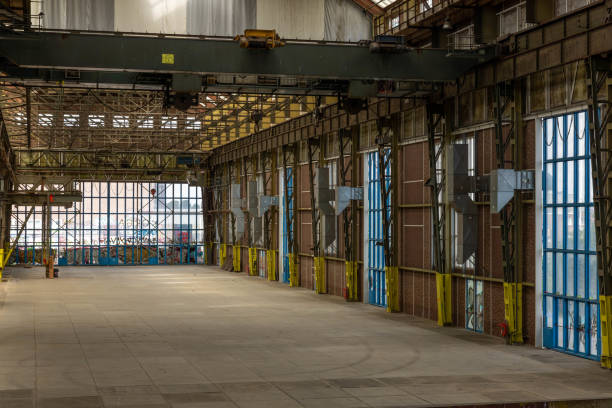 Amsterdam, the Netherlands. 15 June 2024. One of the warehouses in the old shipyard NDSM Wharf for creative people. Center for arts, culture and crafts.