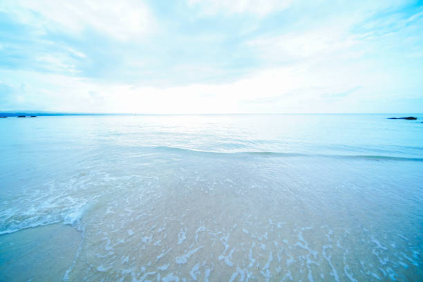 Okinawa's beautiful private beach seen from the hotel