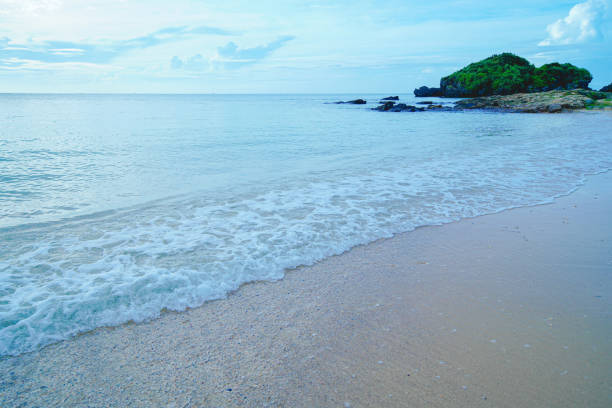 Okinawa's beautiful private beach seen from the hotel