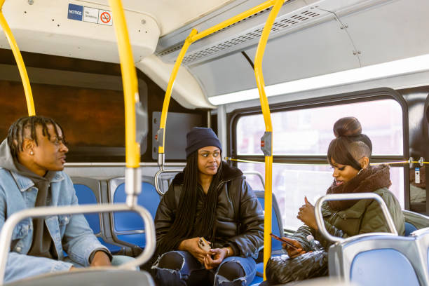 istock Commuters on a Morning Bus Ride in the City 2158839191