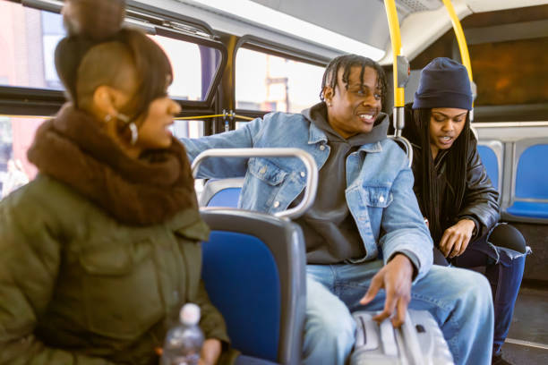 istock Casual Conversation on Morning Bus Commute 2158839209