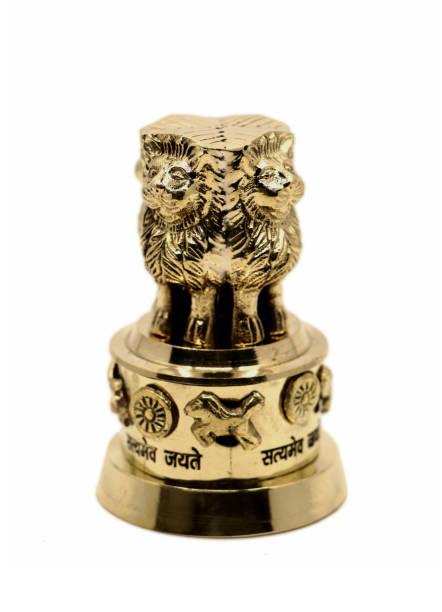 ashok stambh with lion emblem