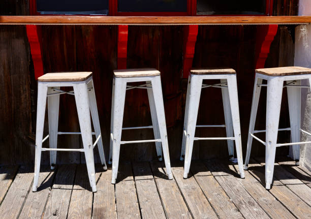 istock Retro metal bar stools at the lunch counter 2158842043