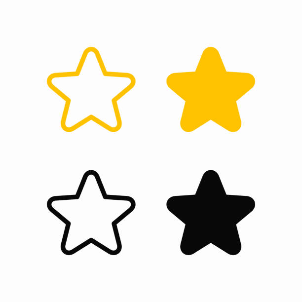 Star icon set. Vector illustration Star icon set. Vector illustration eps 10 star shape stock illustrations