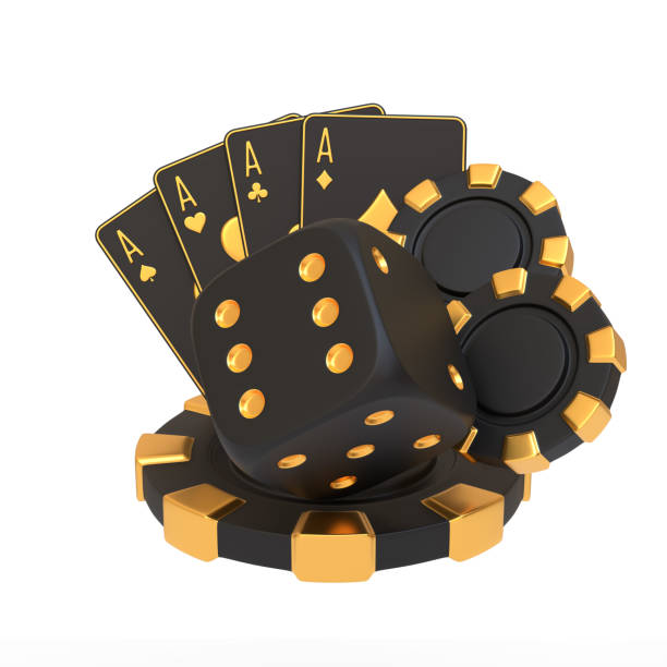 istock The casino setup is sophisticated, with dice, poker chips, and aces. 3D render 2158853651