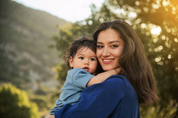 istock Mother and Son Enjoying a Sunny Day in Nature 2158853742